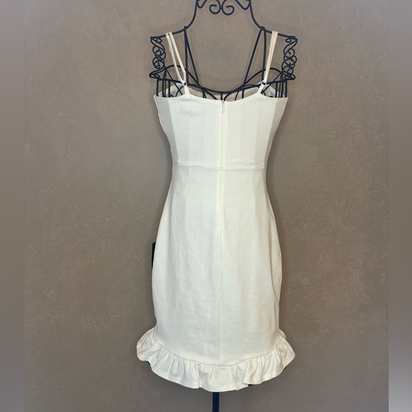 Lulu’s White Ruffled Bodycon Mini Dress - Picture 3 of 5